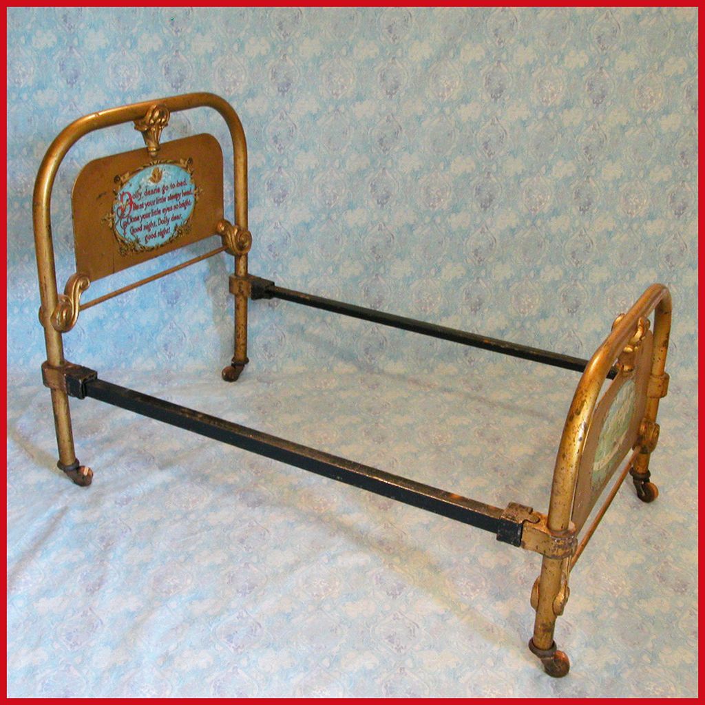 Antique Cast Iron Doll Bed by the Art Bed Co. Chicago, IL, Salesman