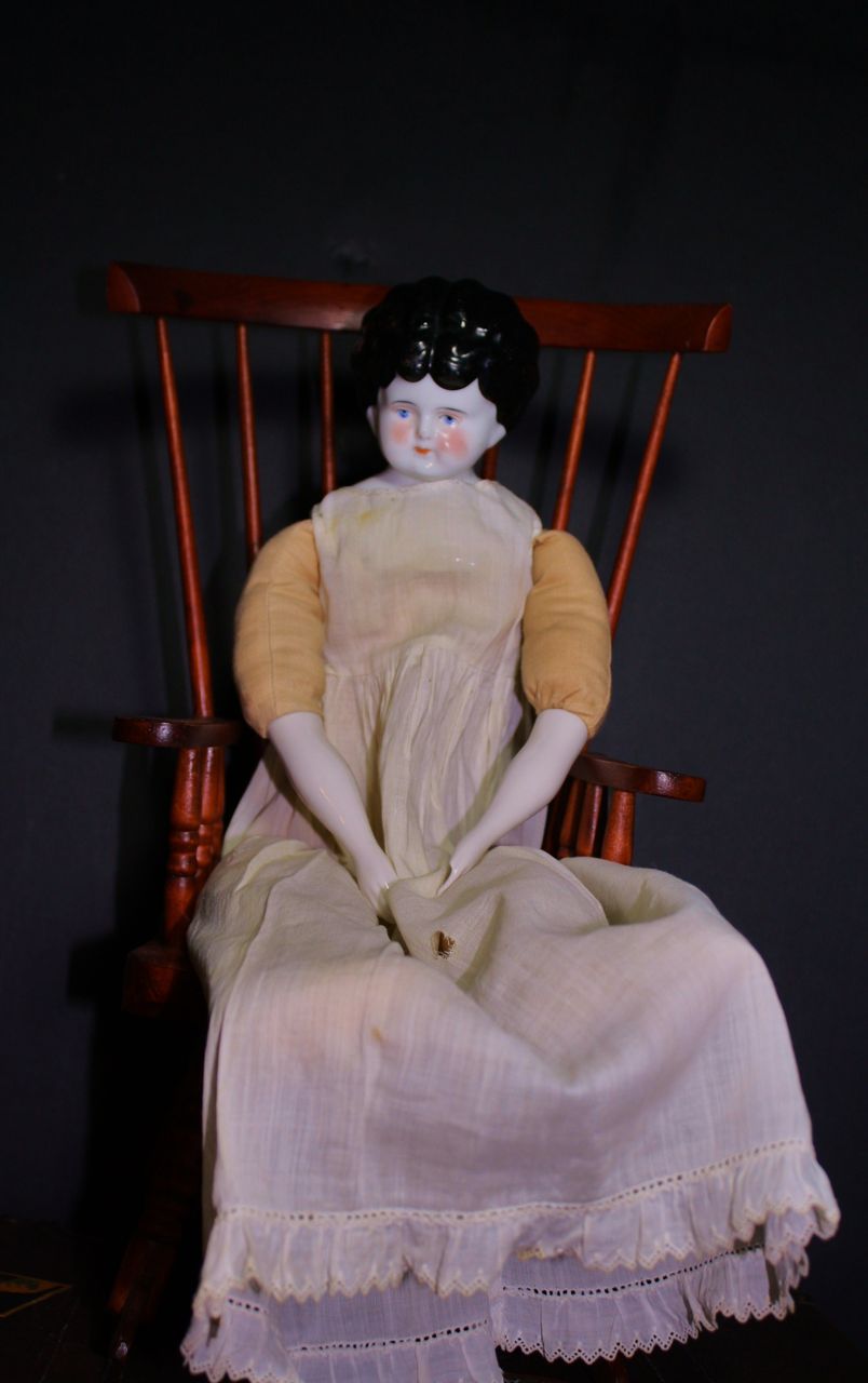 Lovely 17" Low Brow German China w/Antique chemise/gown Lovely 17" Low Brow German China w/Antique chemise/gown