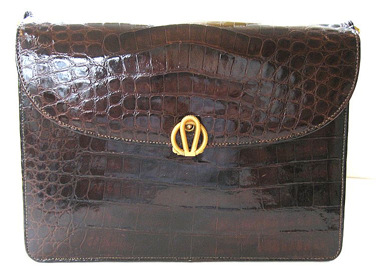 Bellestone Alligator Purse with Leather Interior Bellestone Alligator Purse with Leather Interior