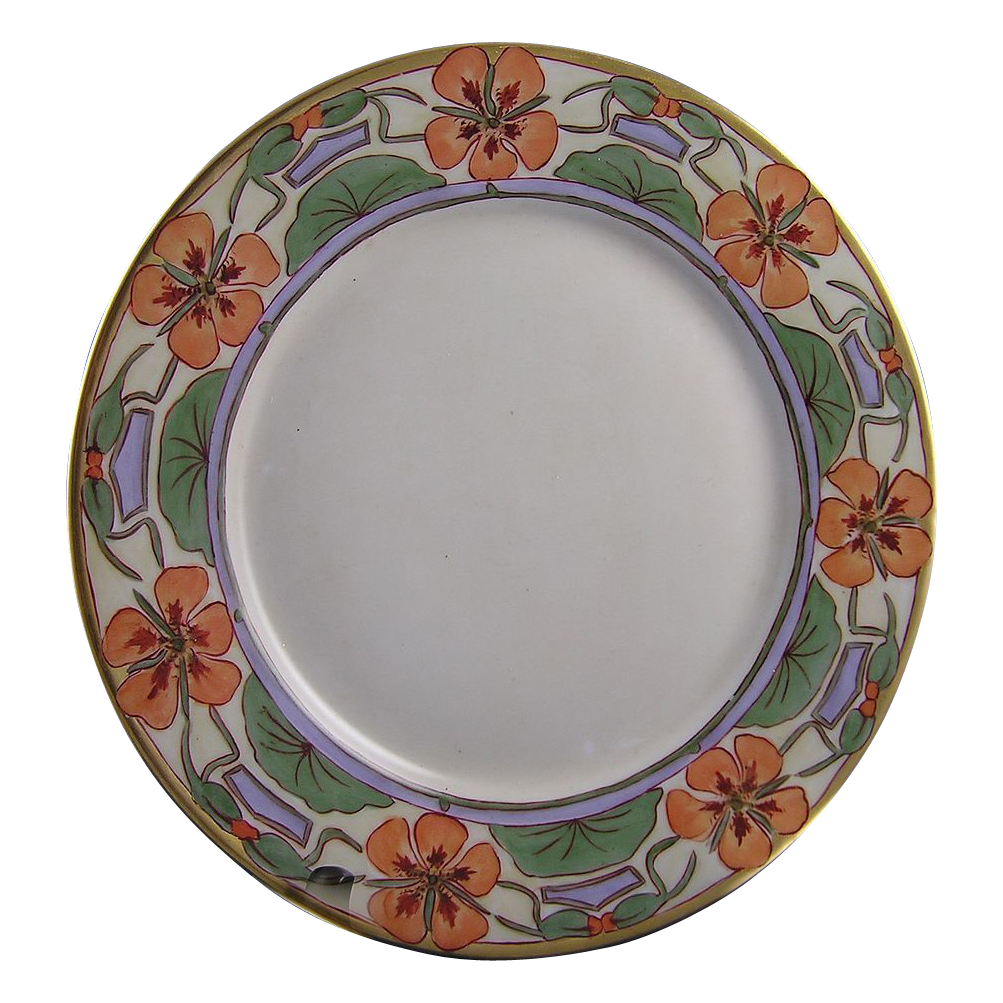Haviland Limoges Art Nouveau Nasturtium Plate (c.1894-1931) Haviland Limoges Art Nouveau Nasturtium Plate (c.1894-1931)
