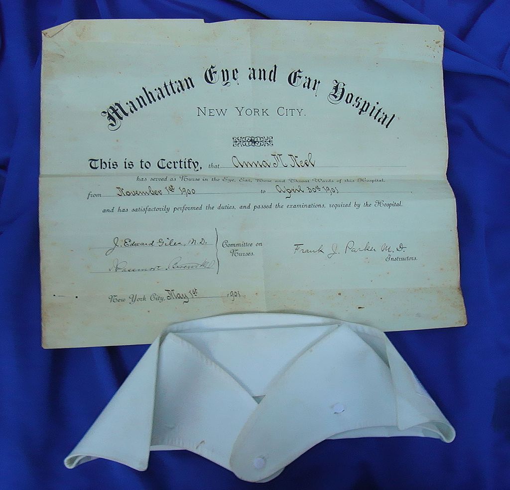 Early 1901 Women's Nursing Collection Cap,Photos,Diploma Early 1901 Women's Nursing Collection Cap,Photos,Diploma