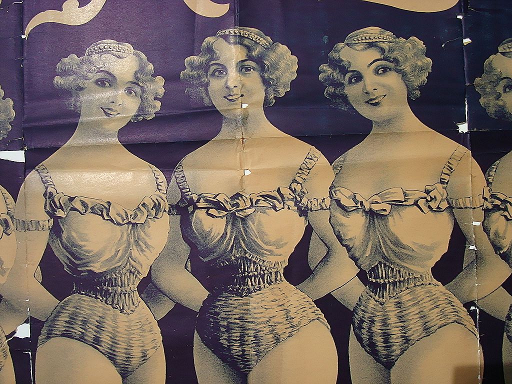 19th Century Circus Poster of Dancing Melillo Sisters in America 19th Century Circus Poster of Dancing Melillo Sisters in America