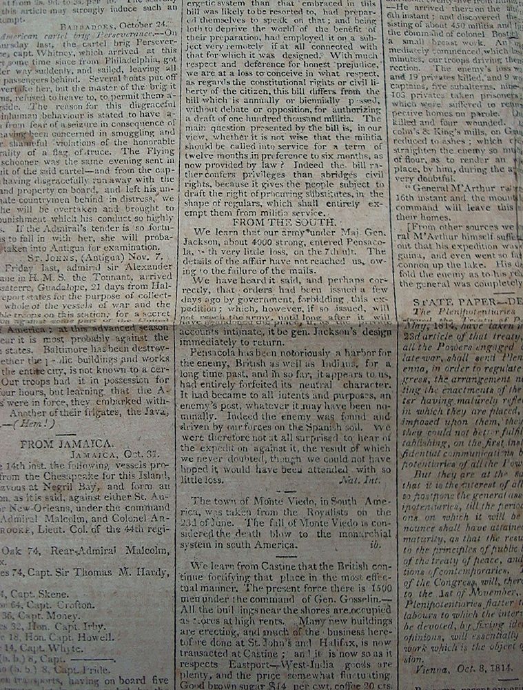 1814 Richmond,Va. Enquirer Newspaper~John Quincy Adams Henry Clay & Slavery 1814 Richmond,Va. Enquirer Newspaper~John Quincy Adams Henry Clay & Slavery
