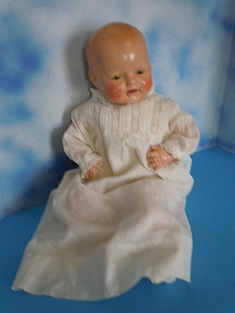 1930's Horsman 20" Composition Dimples Happy Baby w/ Tin Eyes 1930's Horsman 20" Composition Dimples Happy Baby w/ Tin Eyes