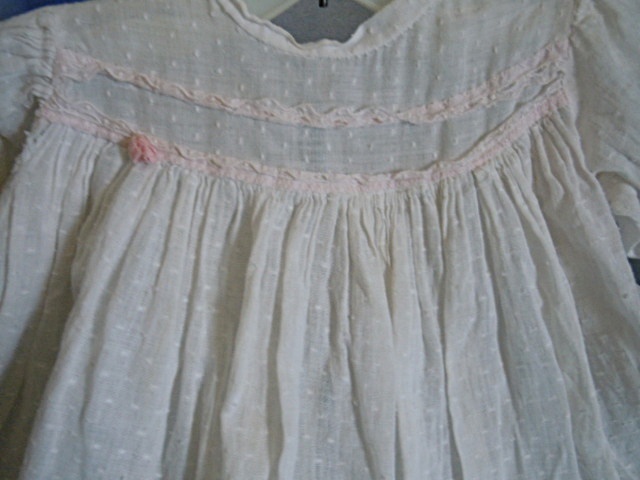Vintage Whtite Swiss Dot Dress for (L) Composition Baby Doll Vintage Whtite Swiss Dot Dress for (L) Composition Baby Doll