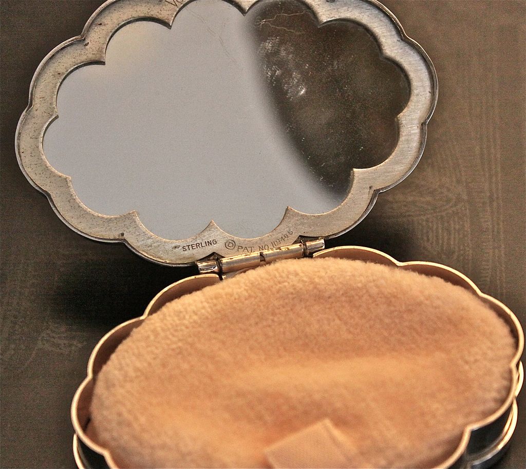 Volupte Sterling Silver "Cloud" Compact Circa 1940's Volupte Sterling Silver "Cloud" Compact Circa 1940's