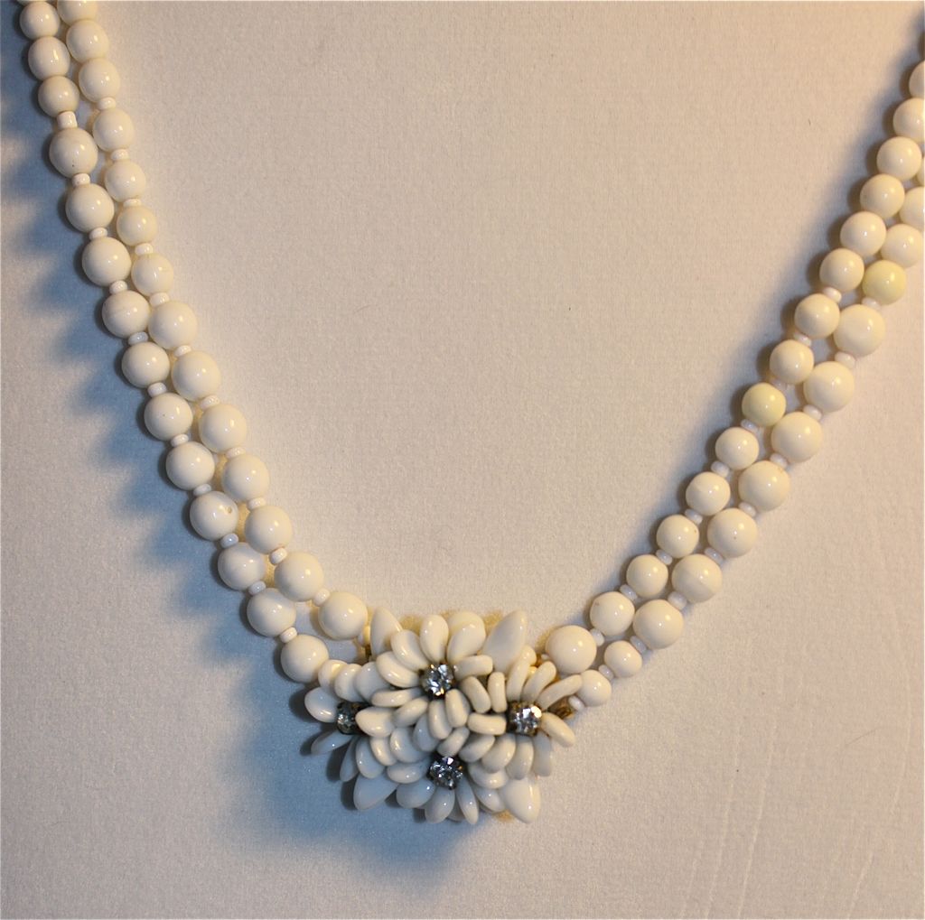1950's West Germany Double Strand Choker 1950's West Germany Double Strand Choker