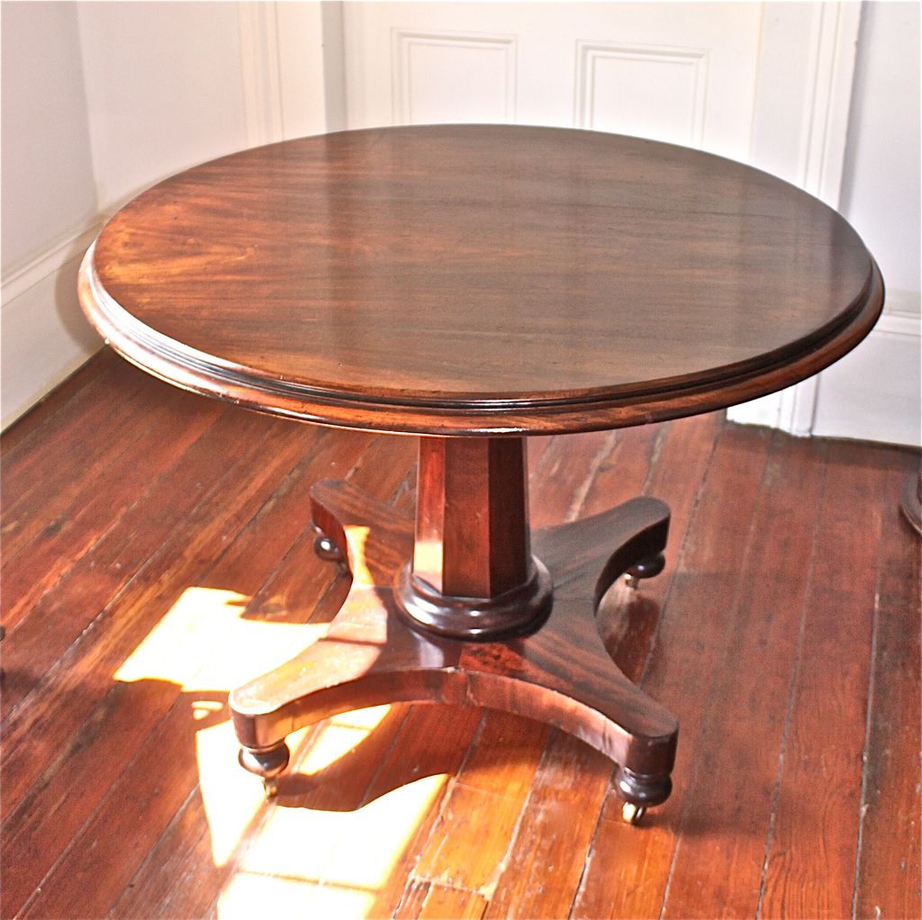 English Regency Mahogany Tilt-Top Pedestal Center/Breakfast Table English Regency Mahogany Tilt-Top Pedestal Center/Breakfast Table