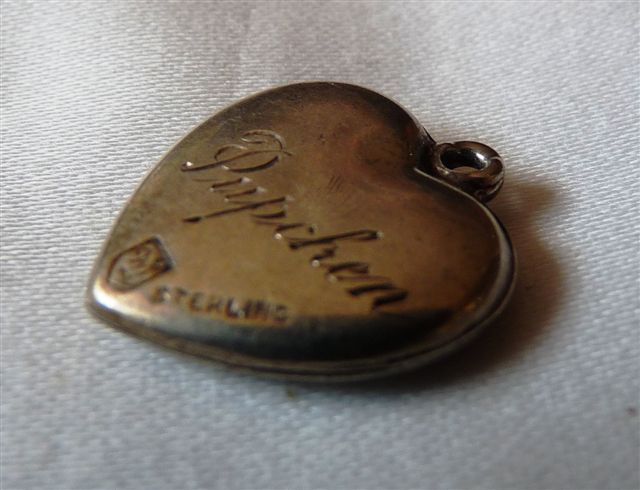 Vintage Sterling Walter Lampl Charm with "Pupchen" on Back Vintage Sterling Walter Lampl Charm with "Pupchen" on Back