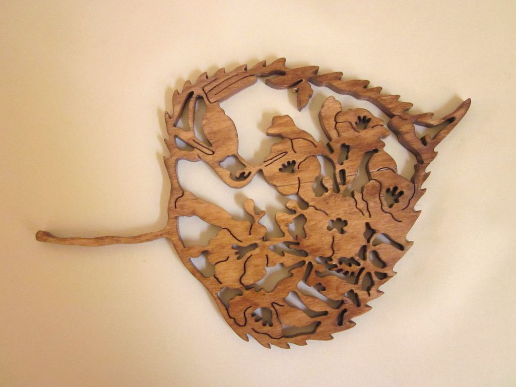 Vintage Carved Wooden Leaf Decoration Vintage Carved Wooden Leaf Decoration