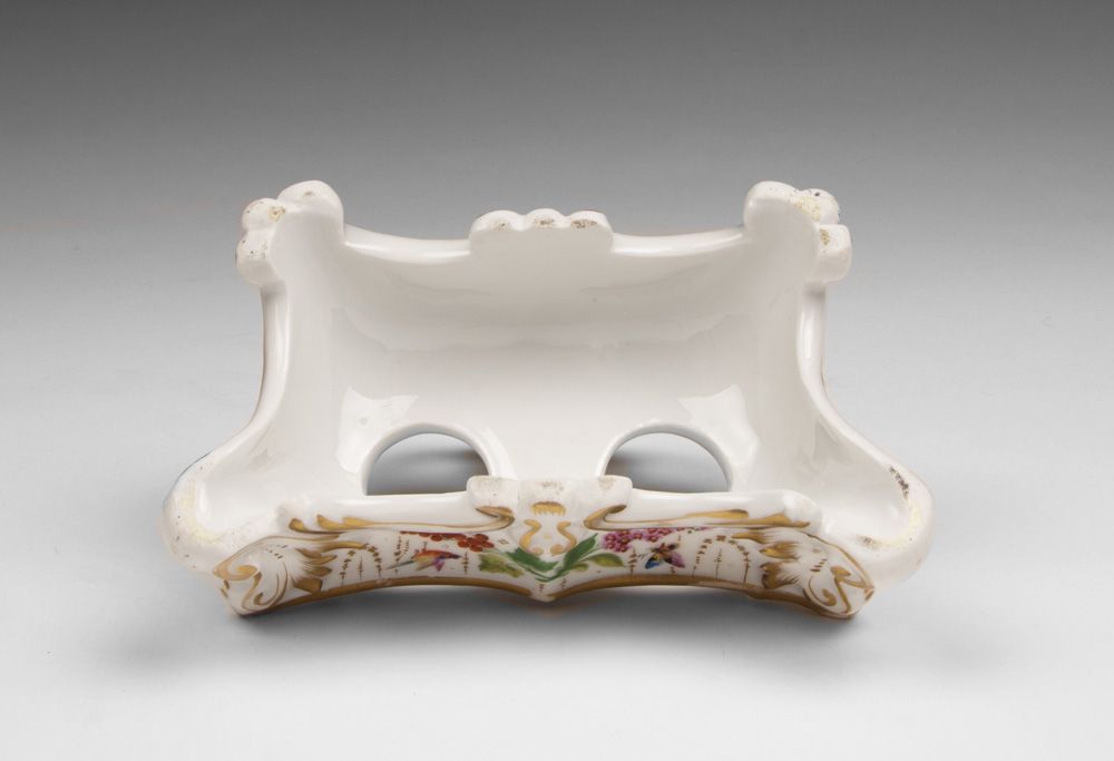 Mid 19th C. Old Paris Porcelain Rococo Inkstand Mid 19th C. Old Paris Porcelain Rococo Inkstand