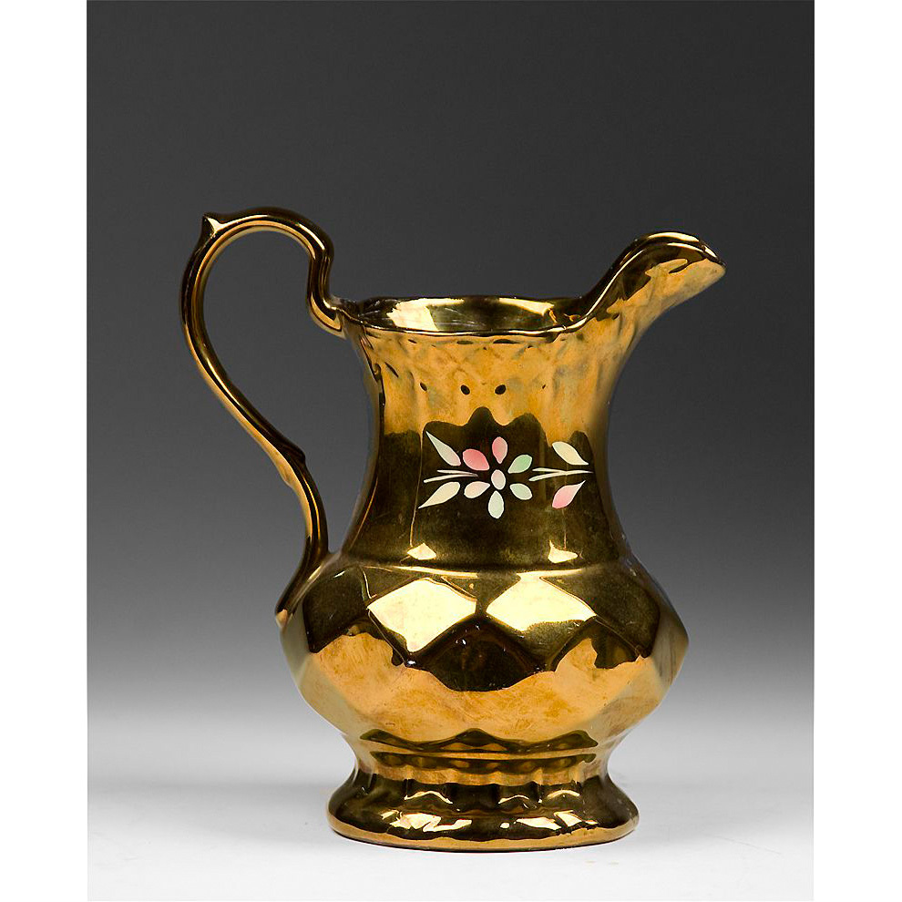 Vintage Mid 20th C. Wade Lustre Pitcher With Honeycomb Pattern Vintage Mid 20th C. Wade Lustre Pitcher With Honeycomb Pattern
