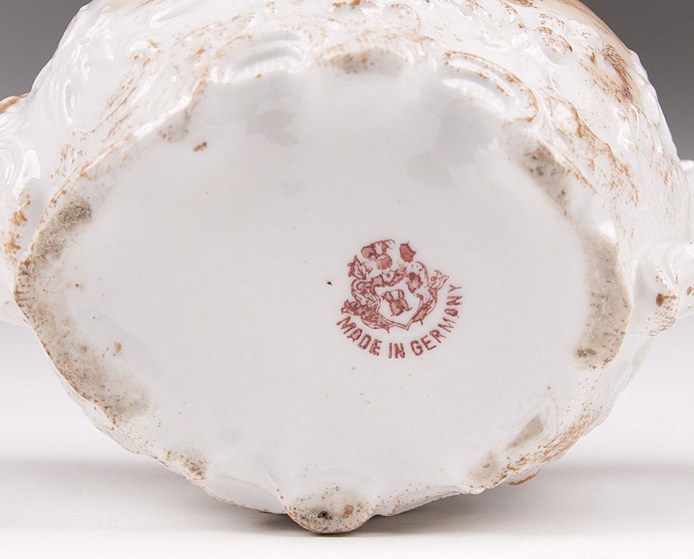 Late 19th C. German Porcelain Scenic Teapot Late 19th C. German Porcelain Scenic Teapot