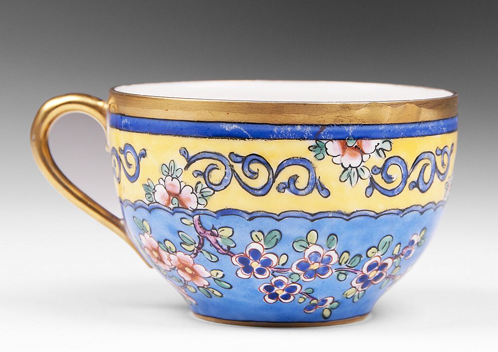 Fine Porcelain Cup and Saucer by Delvaux Fine Porcelain Cup and Saucer by Delvaux