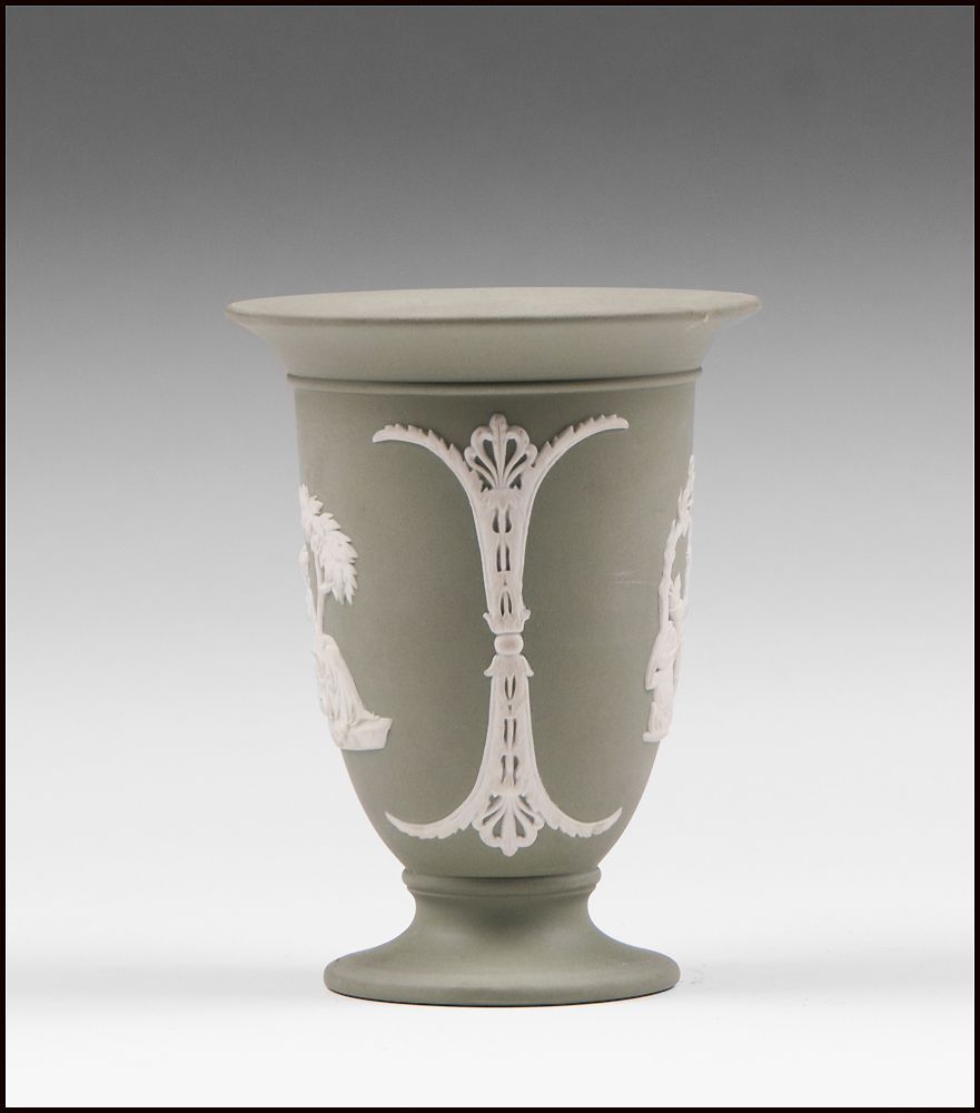 Green Jasperware Wedgwood Vase Green Jasperware Wedgwood Vase