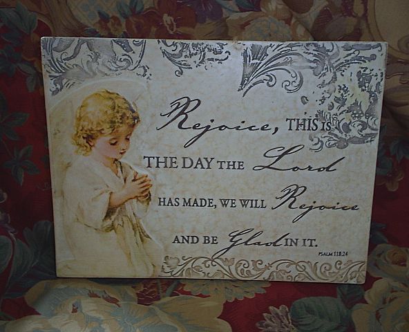 "This Is The Day That The Lord Has Made" Angel Plaque...Victorian Style "This Is The Day That The Lord Has Made" Angel Plaque...Victorian Style