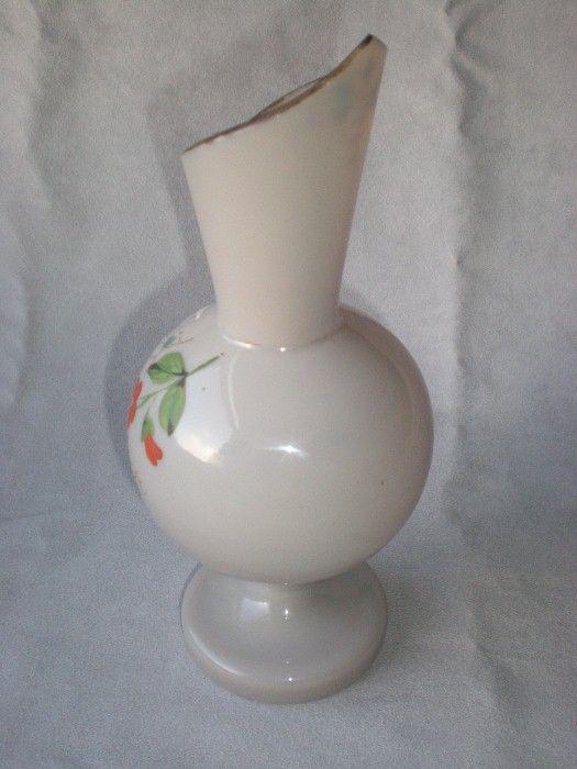 Gorgeous Painted Bristol Vase W/ Bird Gorgeous Painted Bristol Vase W/ Bird