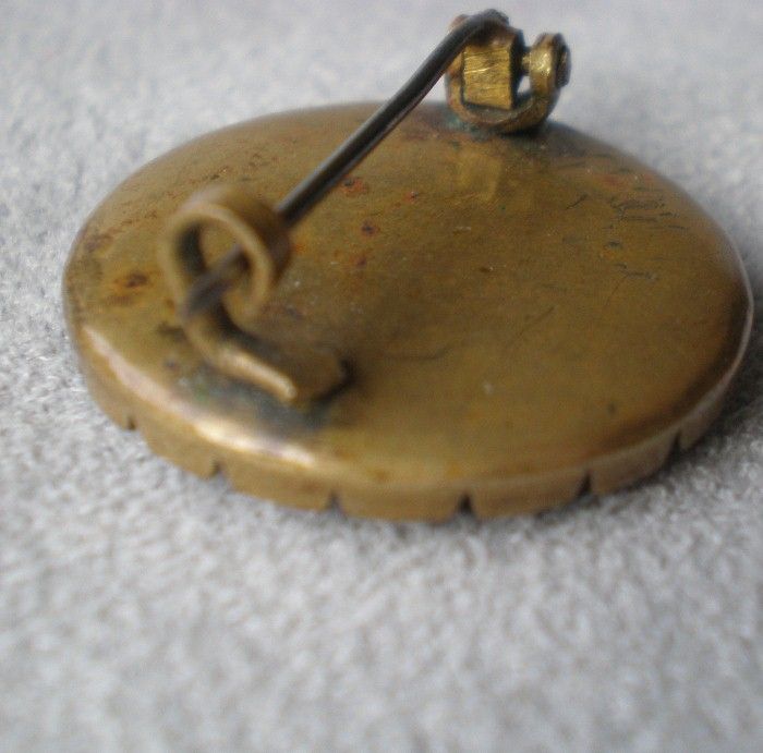 Gorgeous Victorian Hand Painted Porcelain Pin Gorgeous Victorian Hand Painted Porcelain Pin