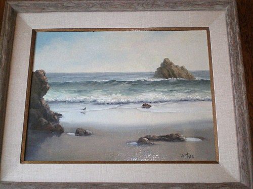 Fabulous California Seascape Original Oil - Robert Wee Fabulous California Seascape Original Oil - Robert Wee