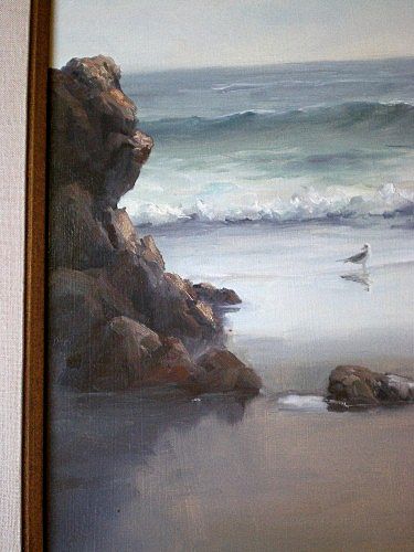 Fabulous California Seascape Original Oil - Robert Wee Fabulous California Seascape Original Oil - Robert Wee