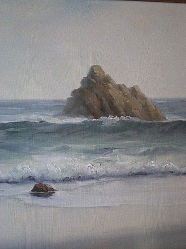 Fabulous California Seascape Original Oil - Robert Wee Fabulous California Seascape Original Oil - Robert Wee