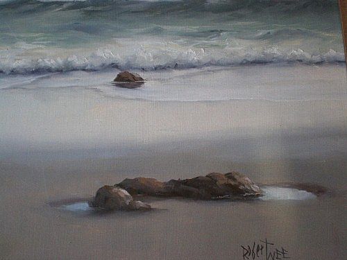 Fabulous California Seascape Original Oil - Robert Wee Fabulous California Seascape Original Oil - Robert Wee