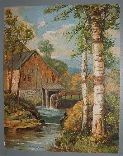 Beautiful Oillette Print "The Cooling Stream" Beautiful Oillette Print "The Cooling Stream"