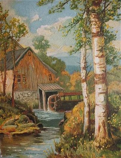 Beautiful Oillette Print "The Cooling Stream" Beautiful Oillette Print "The Cooling Stream"