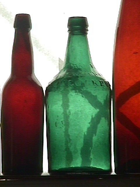 Ten Colorful Hand Blown Bottles for Display or Decoration (dating c1765 up to 1890+) Ten Colorful Hand Blown Bottles for Display or Decoration (dating c1765 up to 1890+)