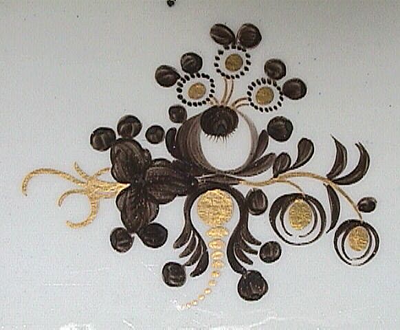 c1805 Chamberlain Worcester English Porcelain Teapot Stand Pattern #258 c1805 Chamberlain Worcester English Porcelain Teapot Stand Pattern #258
