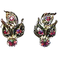 Vintage JUDY LEE Aurora Borealis Earrings Vintage JUDY LEE Aurora Borealis Earrings