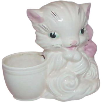 Vintage HULL ART Pink Kitty Planter Vintage HULL ART Pink Kitty Planter