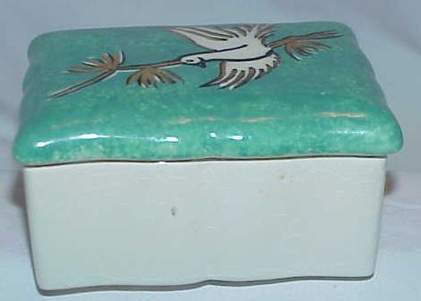 Lovely Little Hand Painted Porcelain Vanity Box Lovely Little Hand Painted Porcelain Vanity Box