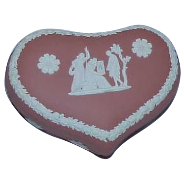 Terracotta Wedgwood Heart Shaped Trinket Box Terracotta Wedgwood Heart Shaped Trinket Box