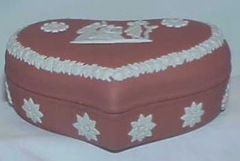 Terracotta Wedgwood Heart Shaped Trinket Box Terracotta Wedgwood Heart Shaped Trinket Box