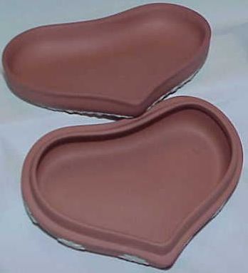 Terracotta Wedgwood Heart Shaped Trinket Box Terracotta Wedgwood Heart Shaped Trinket Box