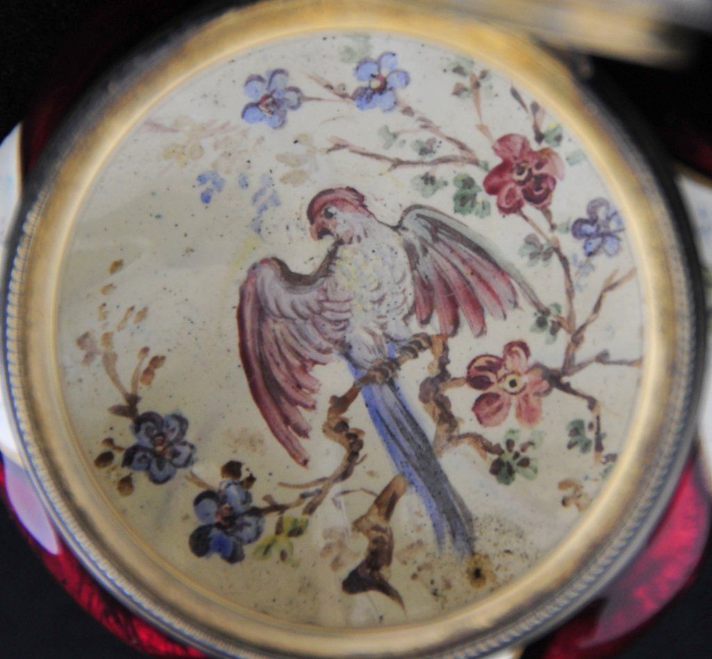 SALE! Superb! Nineteenth Century Viennese Silver & Gilt Enamel Circular Snuff Box SALE! Superb! Nineteenth Century Viennese Silver & Gilt Enamel Circular Snuff Box