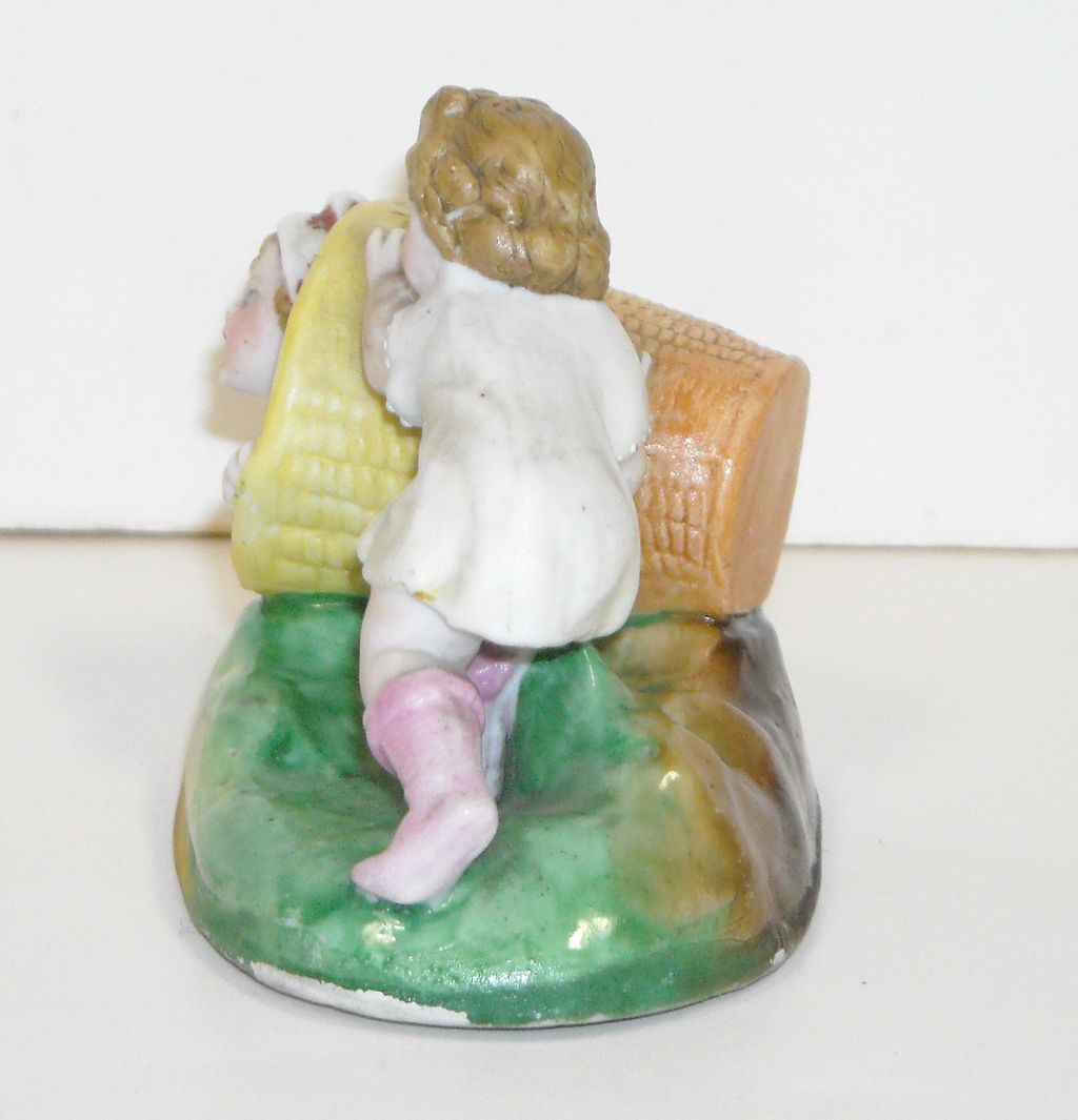 All Bisque Figurine ~ Children Playing All Bisque Figurine ~ Children Playing