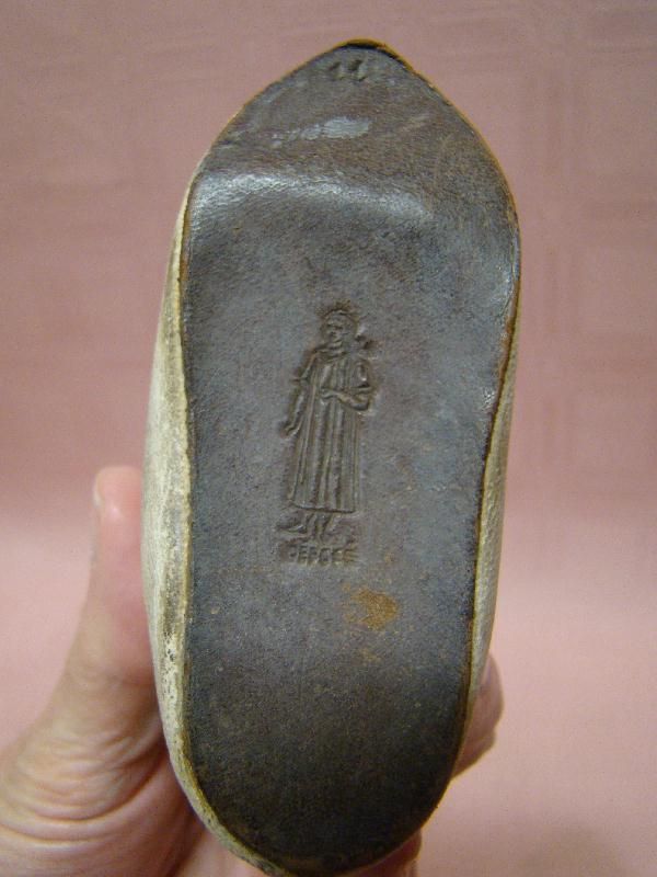 Antique French Leather Boots sz 11-12 Alart Symbol Antique French Leather Boots sz 11-12 Alart Symbol