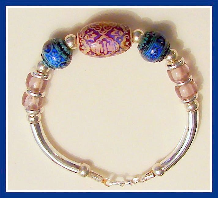 Leather Mirage Bead Bracelet with Color Changing Beads Leather Mirage Bead Bracelet with Color Changing Beads