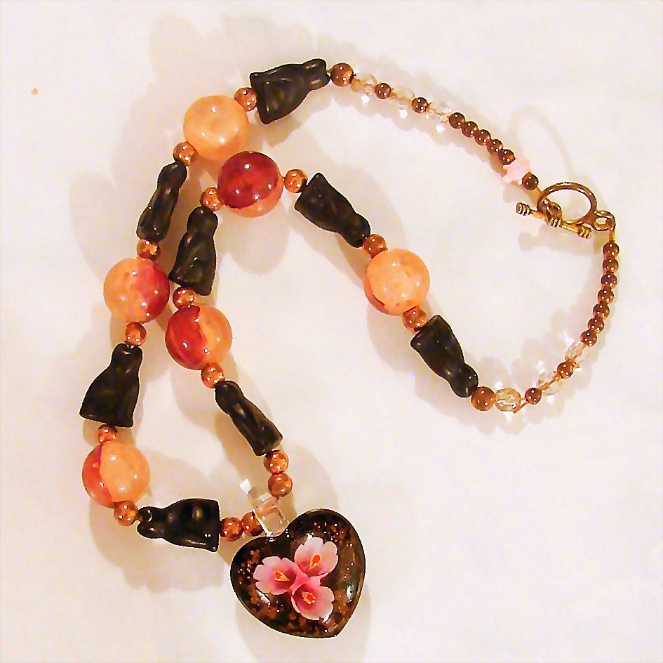 Black Kitty Cat Halloween Theme Necklace Black Kitty Cat Halloween Theme Necklace
