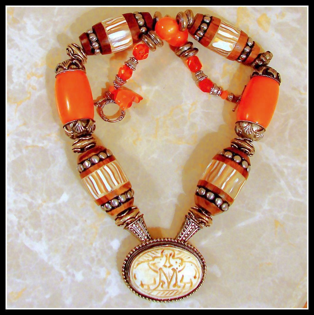 REALLY Powerful BIG Power Woman Nepalese Beaded Necklace REALLY Powerful BIG Power Woman Nepalese Beaded Necklace