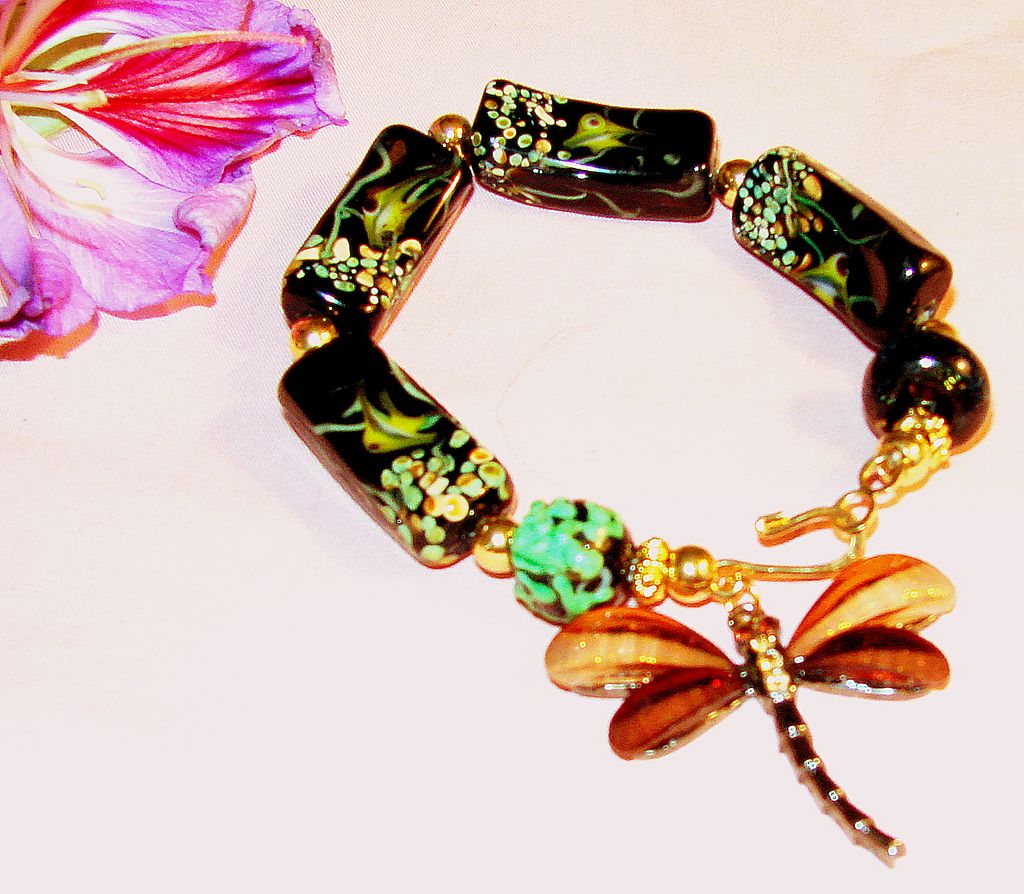 Underwater Life Bracelet with Dragonfly Underwater Life Bracelet with Dragonfly