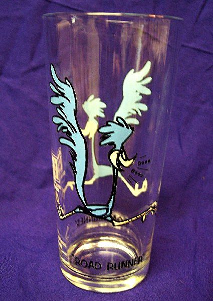 Pepsi Road Runner Glass 1973 Warner Bros Brockway Pepsi Road Runner Glass 1973 Warner Bros Brockway
