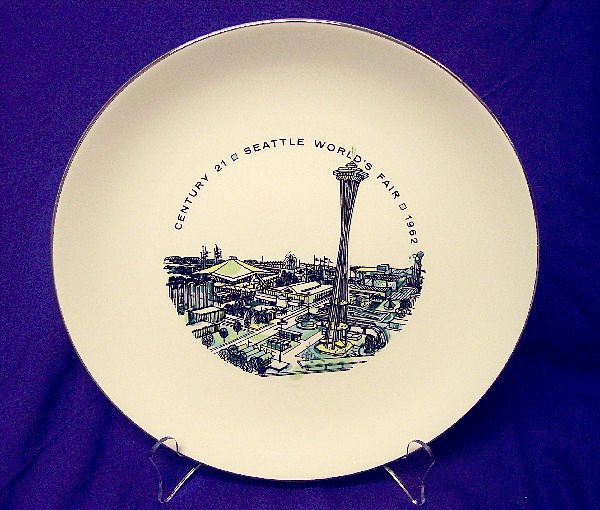 Seattle World's Fair Space Needle Large Plate Seattle World's Fair Space Needle Large Plate