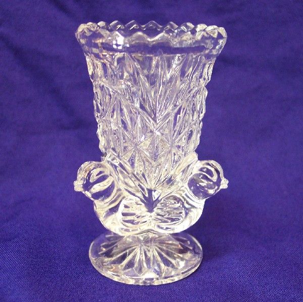 Hofbauer Crystal Byrdes Miniature Footed Vase Hofbauer Crystal Byrdes Miniature Footed Vase