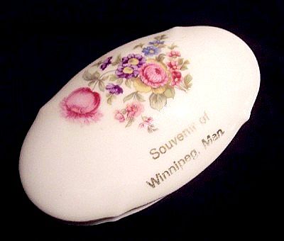 Old Porcelain Souvenir Trinket Box Winnipeg Old Porcelain Souvenir Trinket Box Winnipeg