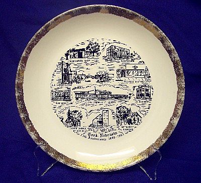 Cook Nebraska 75th Anniversary Plate 1888 - 1963 Cook Nebraska 75th Anniversary Plate 1888 - 1963
