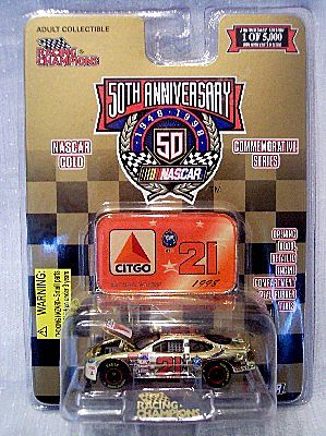 Nascar Gold 50th Anniversary Michael Waltrip 21 Diecast Car Nascar Gold 50th Anniversary Michael Waltrip 21 Diecast Car