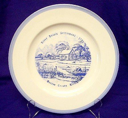 River Raisin Settlement Commemorative Plate River Raisin Settlement Commemorative Plate